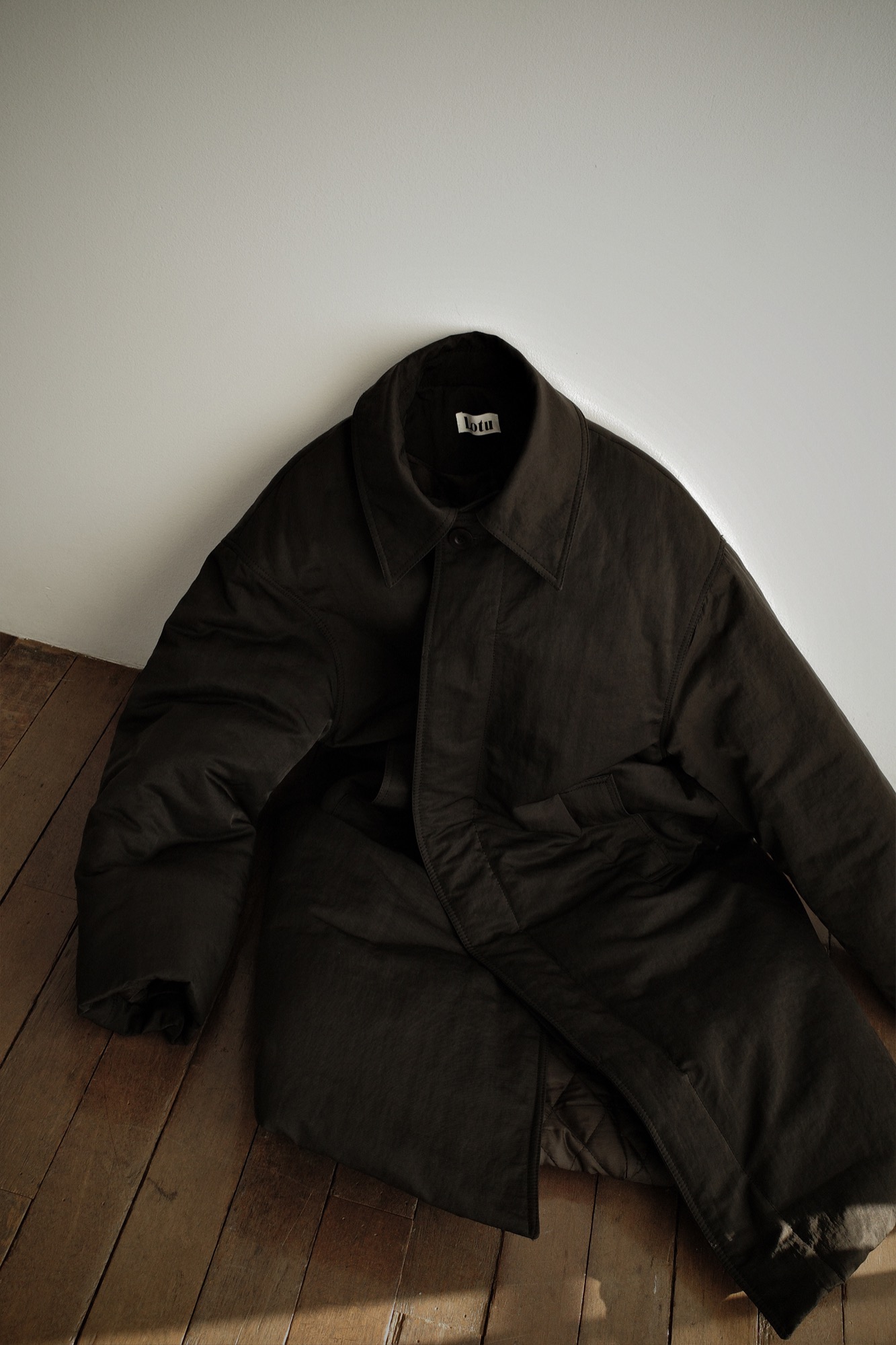 Oversized puffer coat, Dark brown